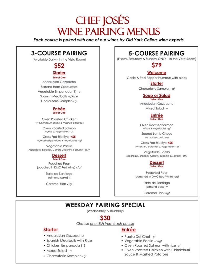 winery food menu
